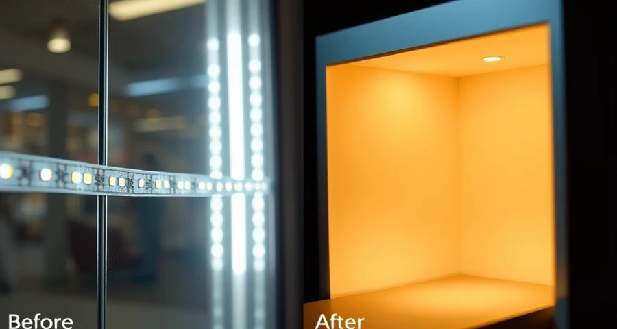 Como instalar LED em vitrine sem reflexo e sem desperdício — iluminação LED vitrine