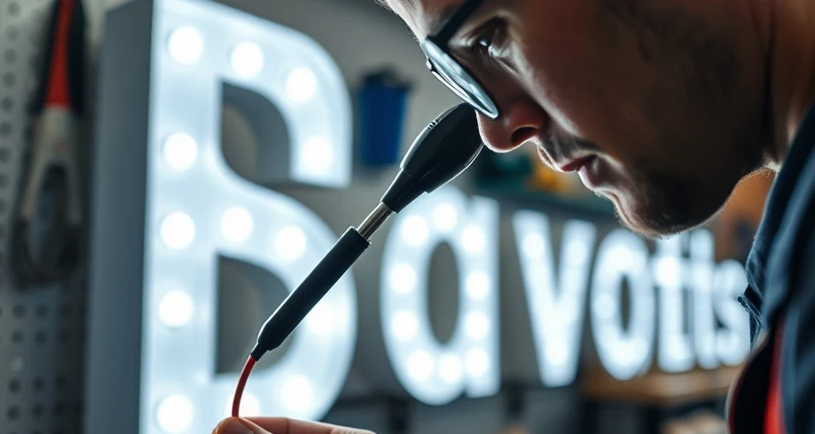 Erro comum: confundir LED com fonte de alimentação — troca LED letra caixa